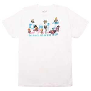 BAIT Lbhc x One Piece x Upcycle LA Men Straw Hat Lbhc Crew Tee (white) Size M
